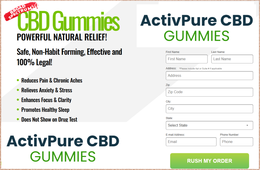 ActivePure CBD Gummies Order